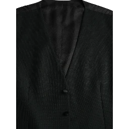 Black Wool Waistcoat Dress Formal Vest