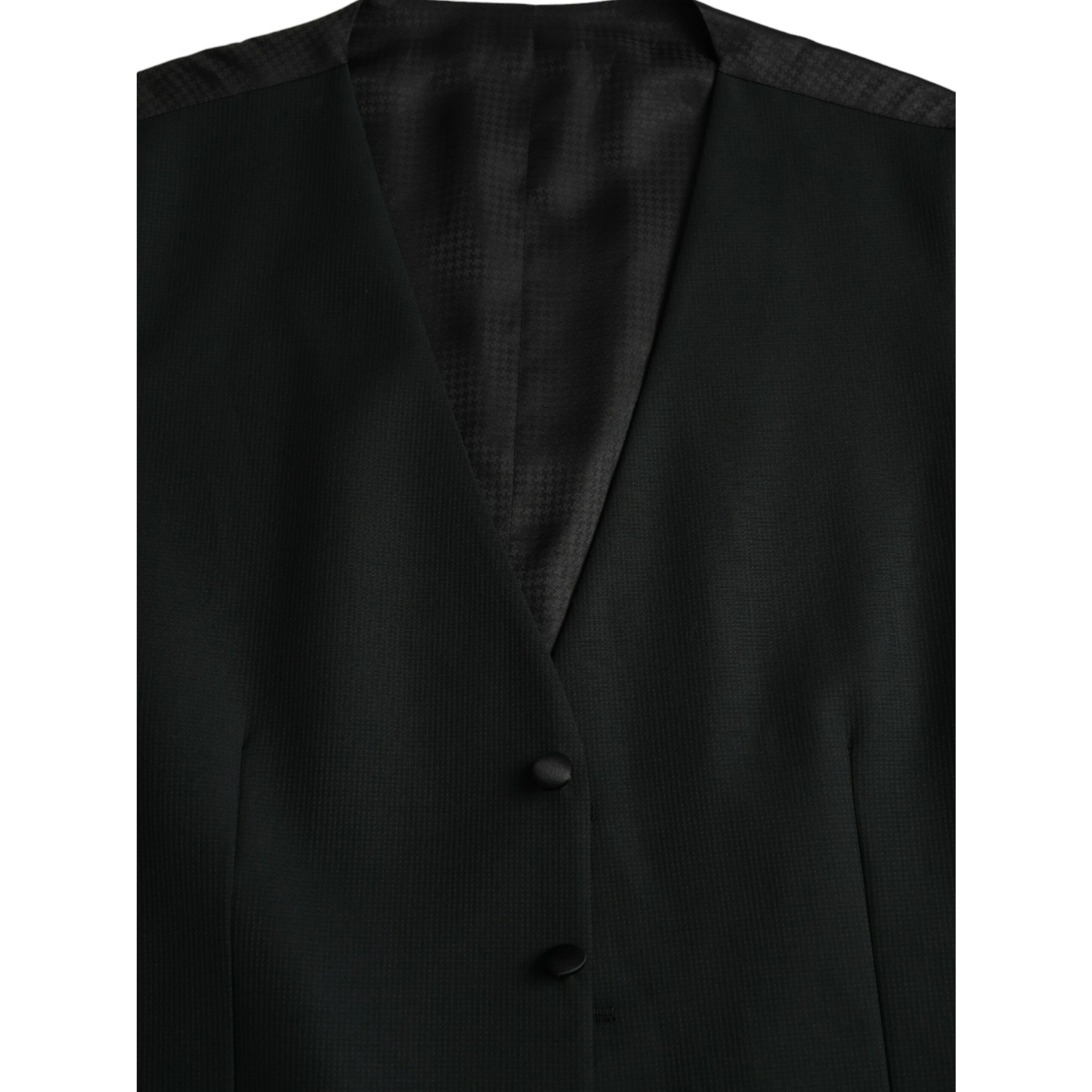 Black Wool Waistcoat Dress Formal Vest
