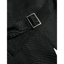 Black Wool Waistcoat Dress Formal Vest