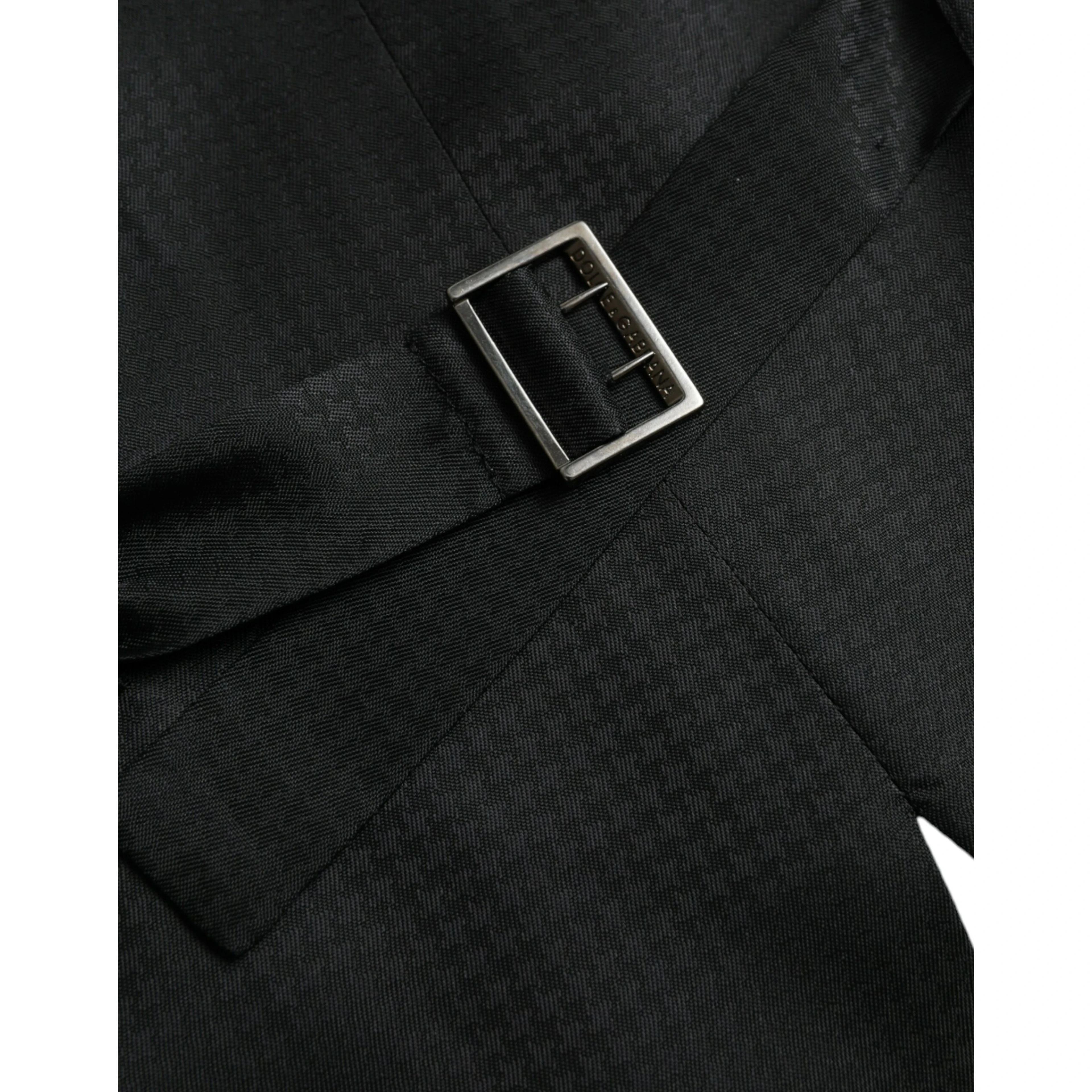 Black Wool Waistcoat Dress Formal Vest