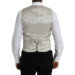 Light Gray Wool Formal Dress Waistcoat Vest