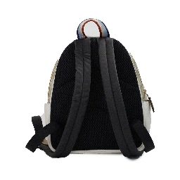 Mini Court Signature Pear Motif Shoulder Backpack Bookbag Bag Chalk Taffy