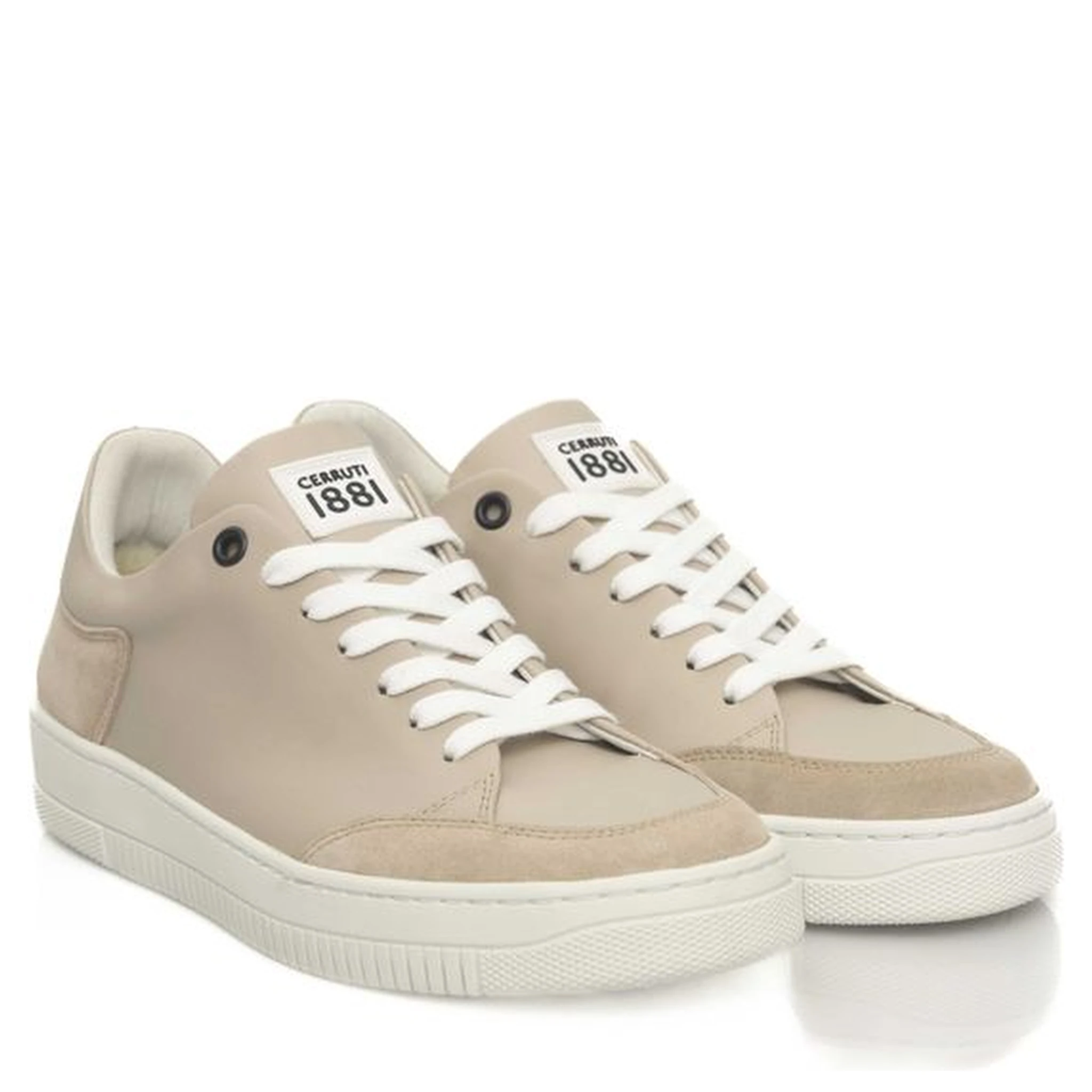 Beige Cowhide Sneaker