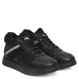 Black Cowhide Sneaker