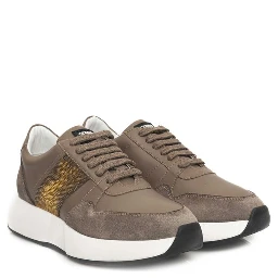 Beige Cowhide Sneaker