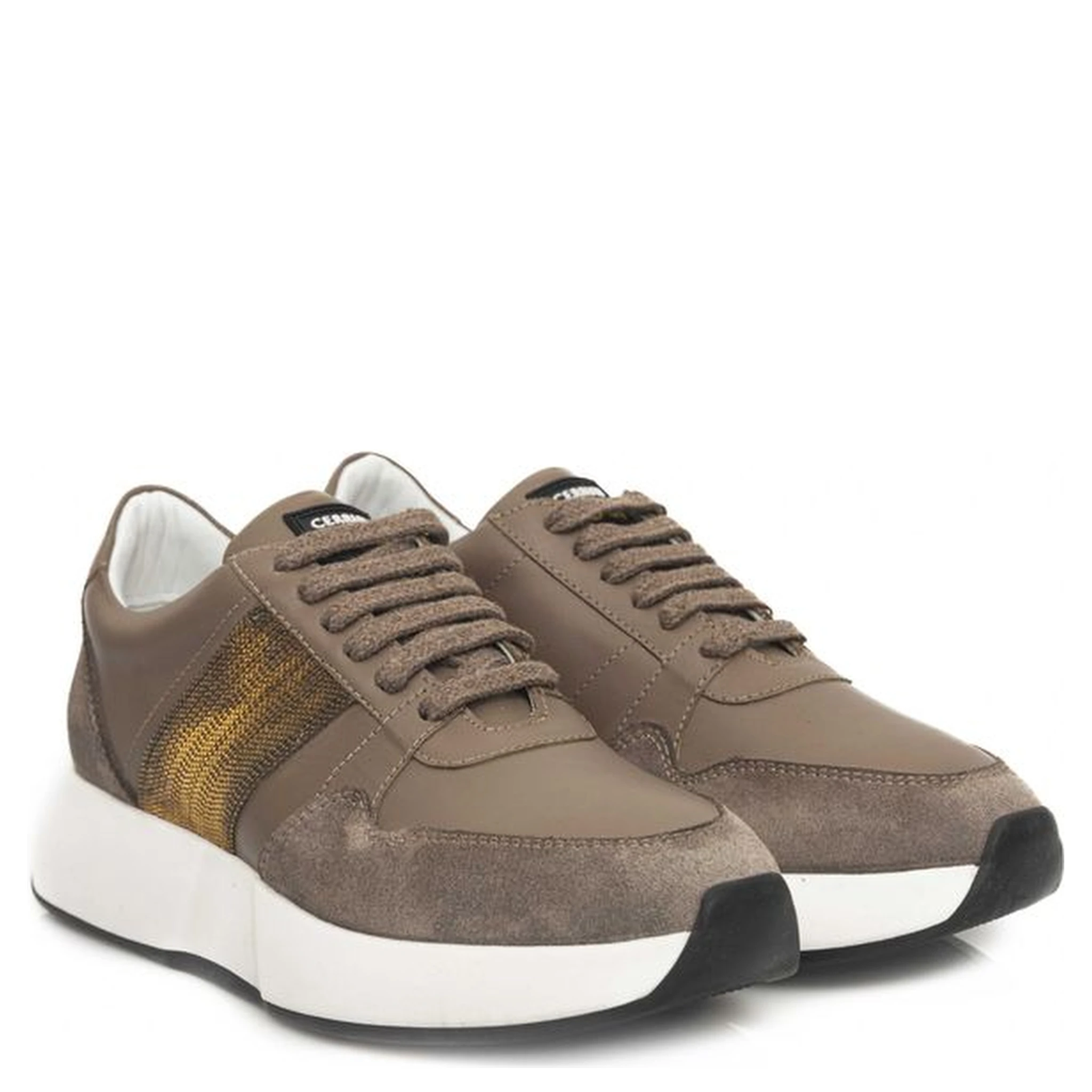 Beige Cowhide Sneaker