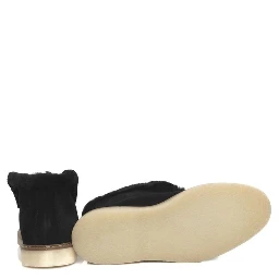 Black Leather Women Boot