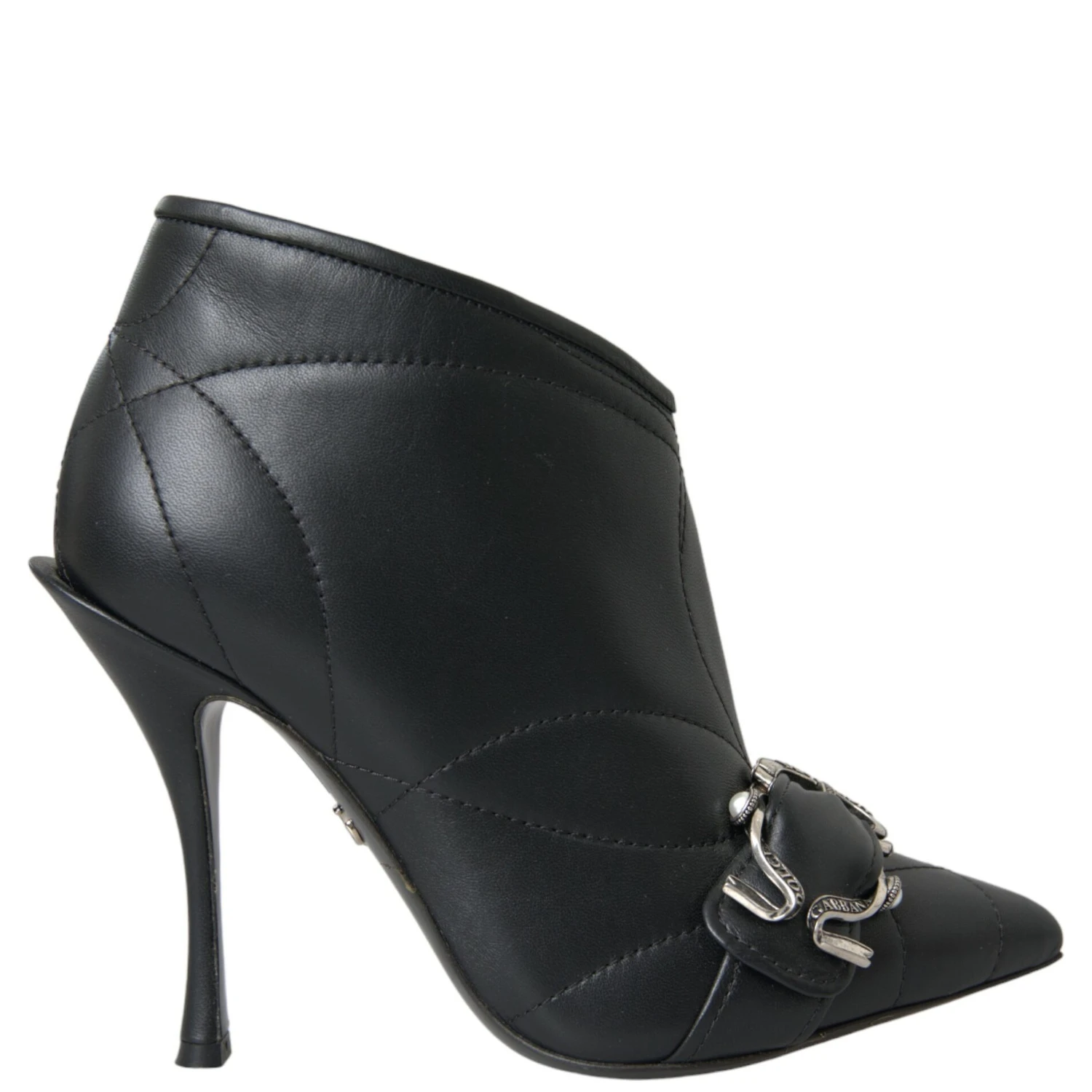 Black Devotion Quilted Buckled Boots Shoes