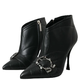 Black Devotion Quilted Buckled Boots Shoes
