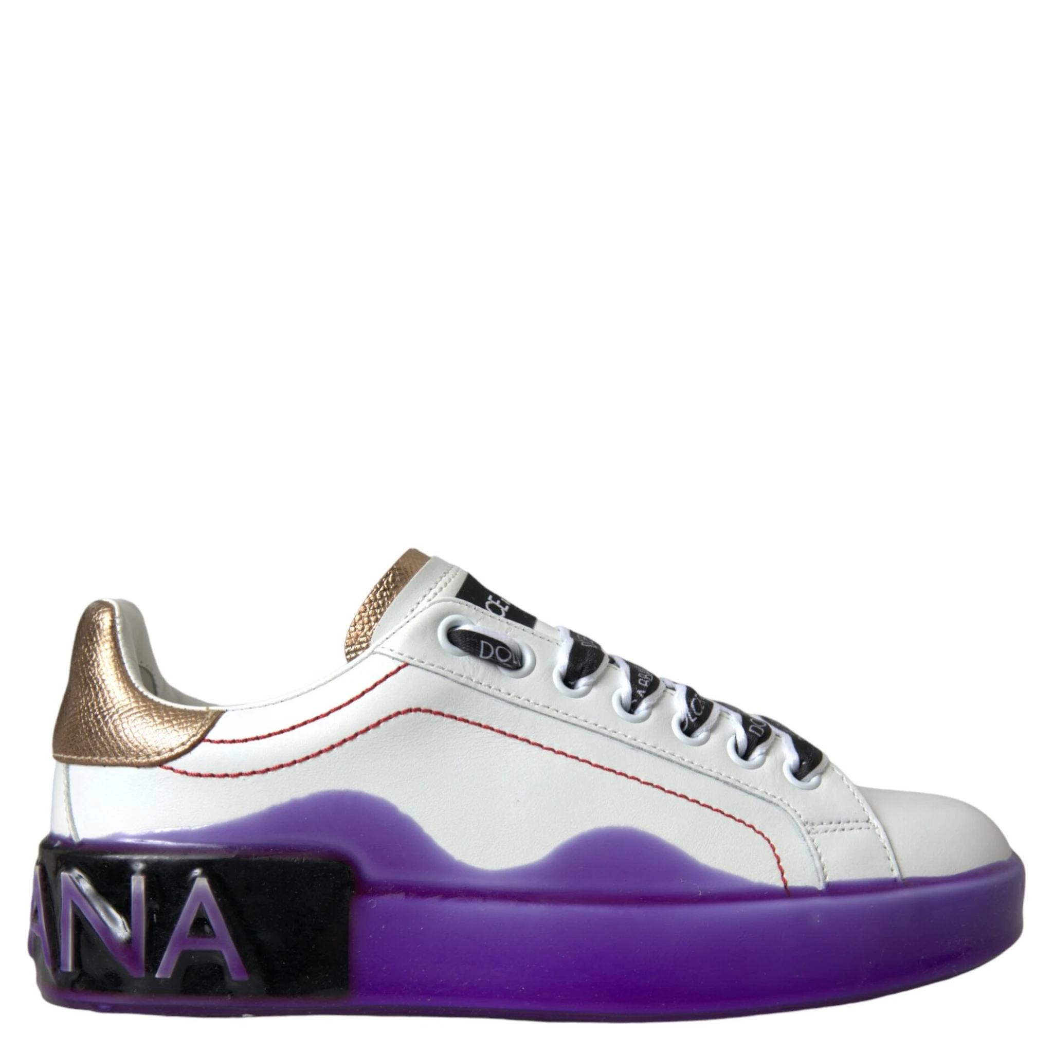 White Leather Portofino Low Top Sneakers Shoes