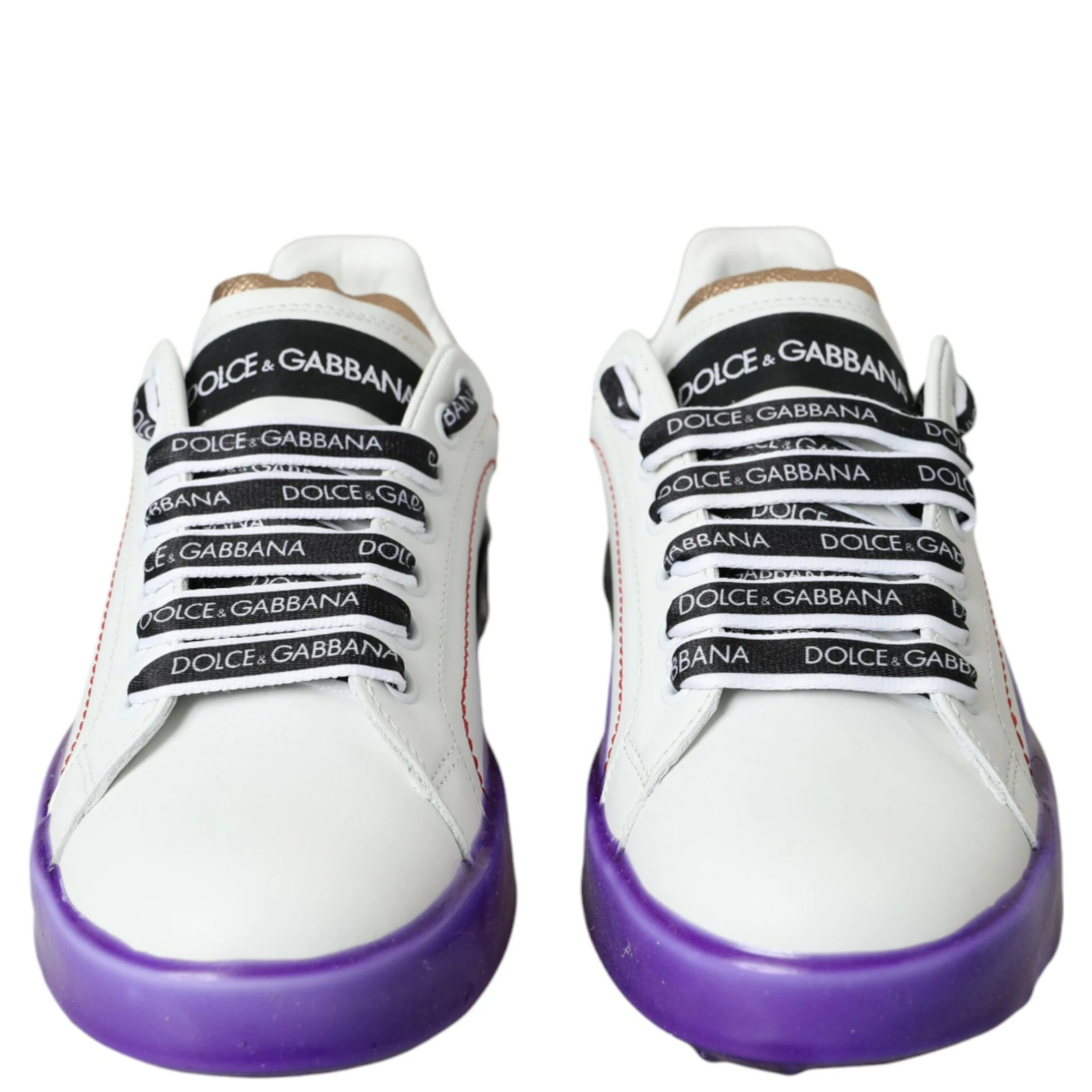 White Leather Portofino Low Top Sneakers Shoes