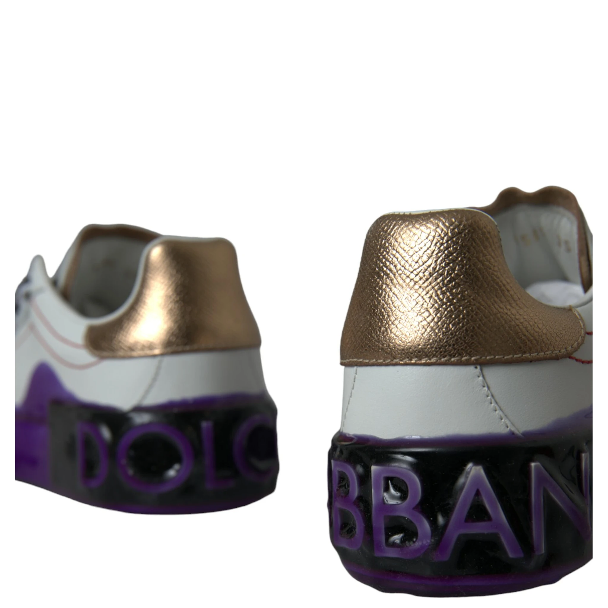 White Leather Portofino Low Top Sneakers Shoes