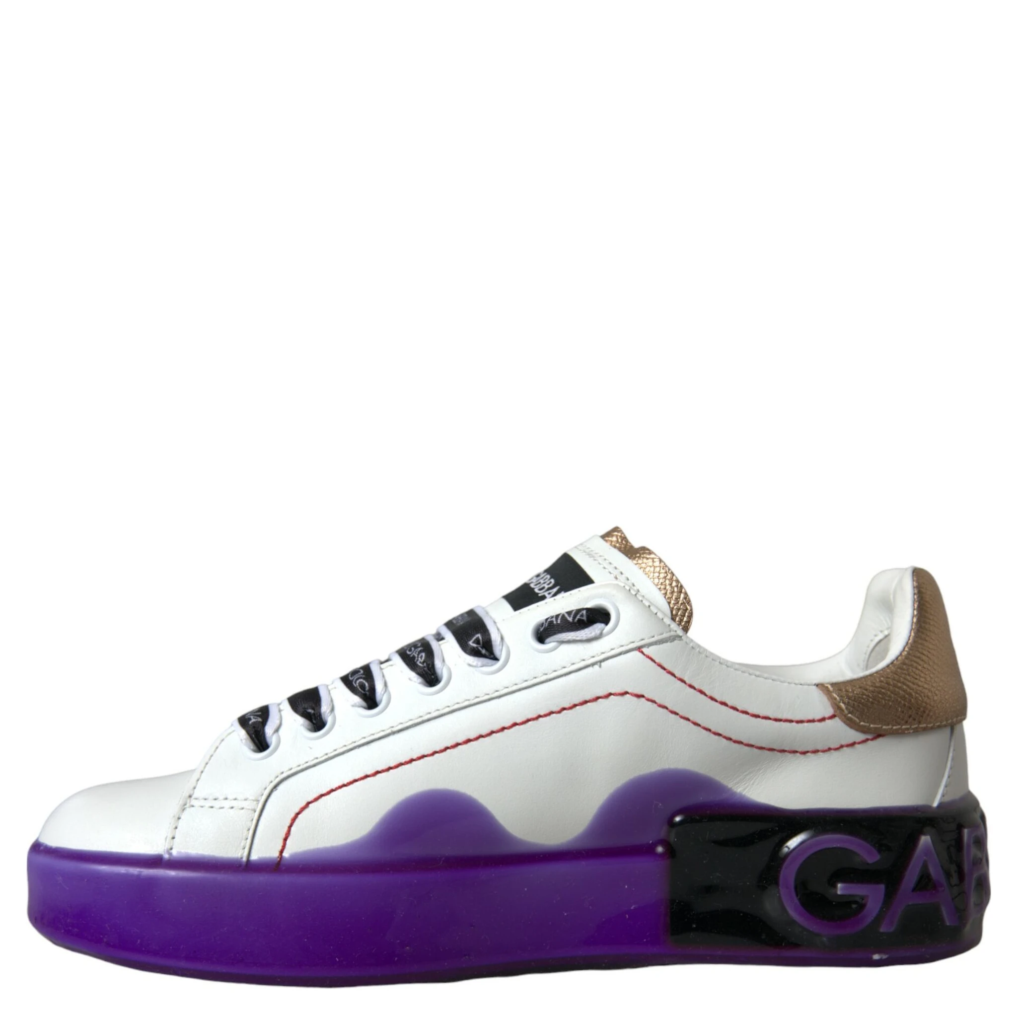 White Leather Portofino Low Top Sneakers Shoes