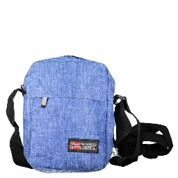 Blue Polyester Shoulder Bag