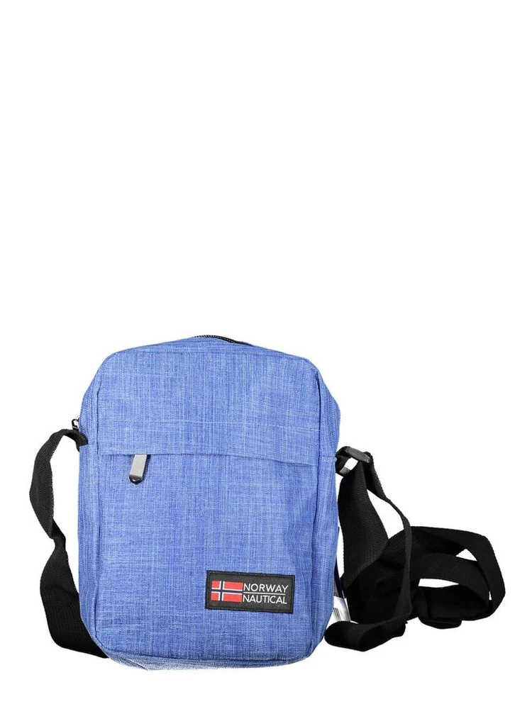 Blue Polyester Shoulder Bag