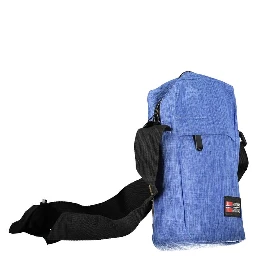 Blue Polyester Shoulder Bag