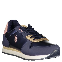 Blue Polyester Sneaker