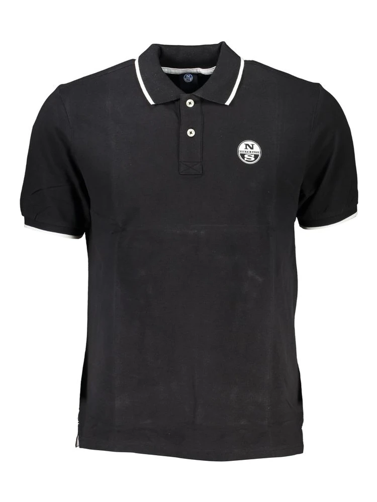 Black Cotton Polo Shirt