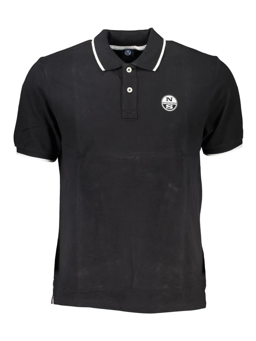 Black Cotton Polo Shirt
