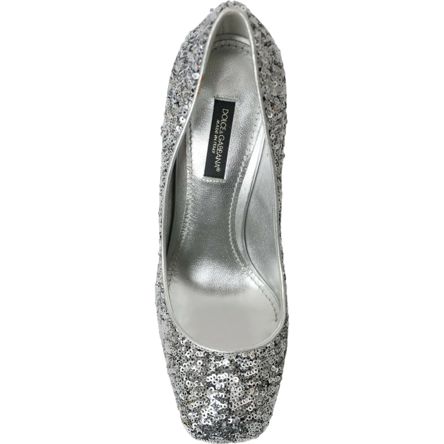 Silver Sequin Embellished Heels Pumps Shoes
