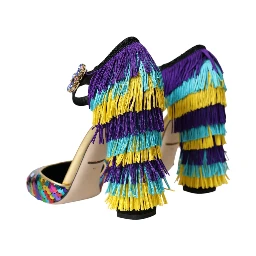 Multicolor Sequin Crystal Mary Jane Shoes