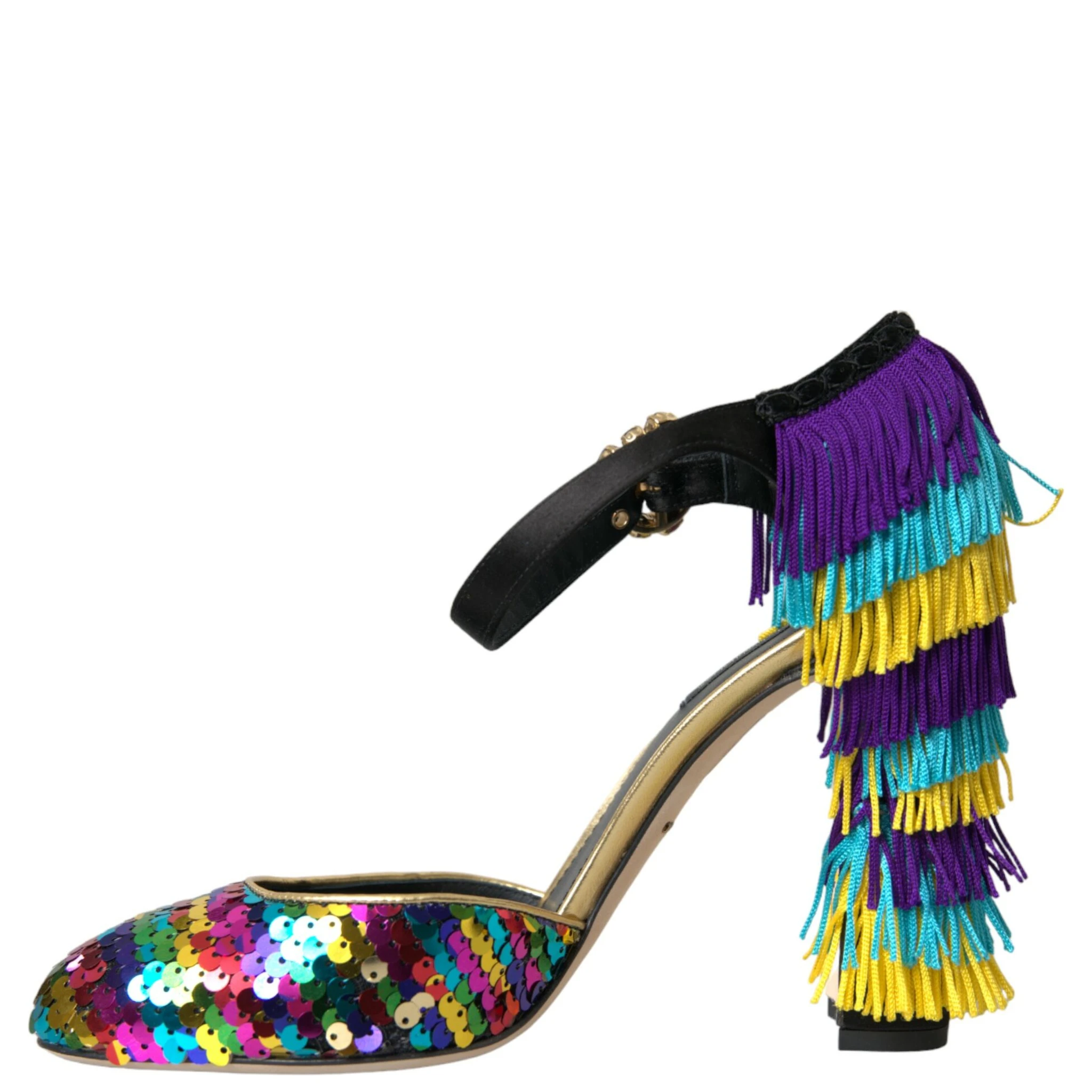 Multicolor Sequin Crystal Mary Jane Shoes