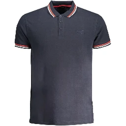 Blue Cotton Polo Shirt