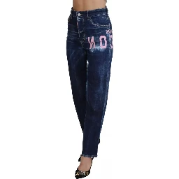 Blue Icon High Waist Straight Denim Boston Jeans