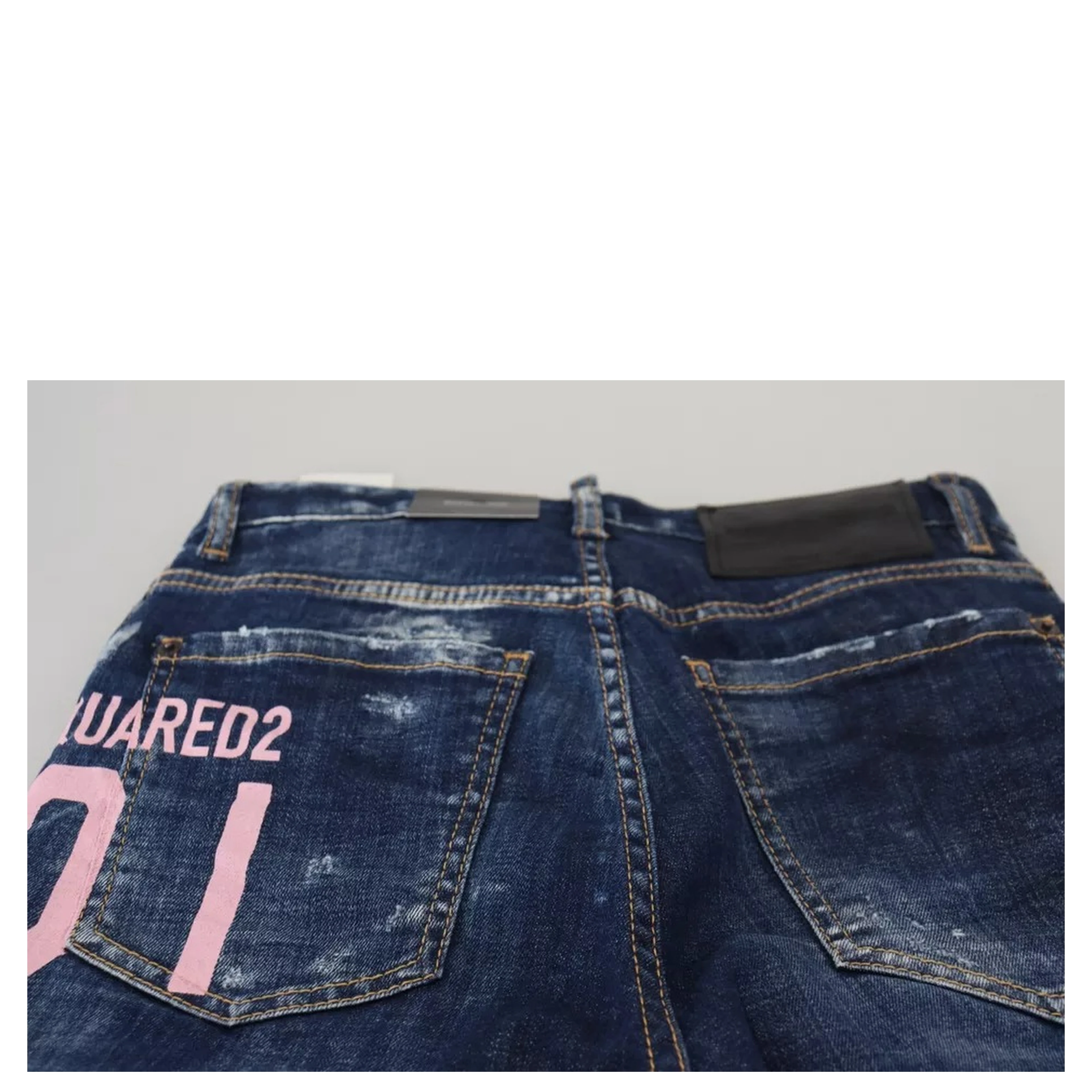 Blue Icon High Waist Straight Denim Boston Jeans
