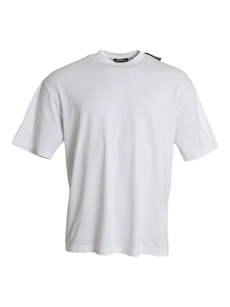 Off White Cotton Jersey Round Neck T-shirt alternative
