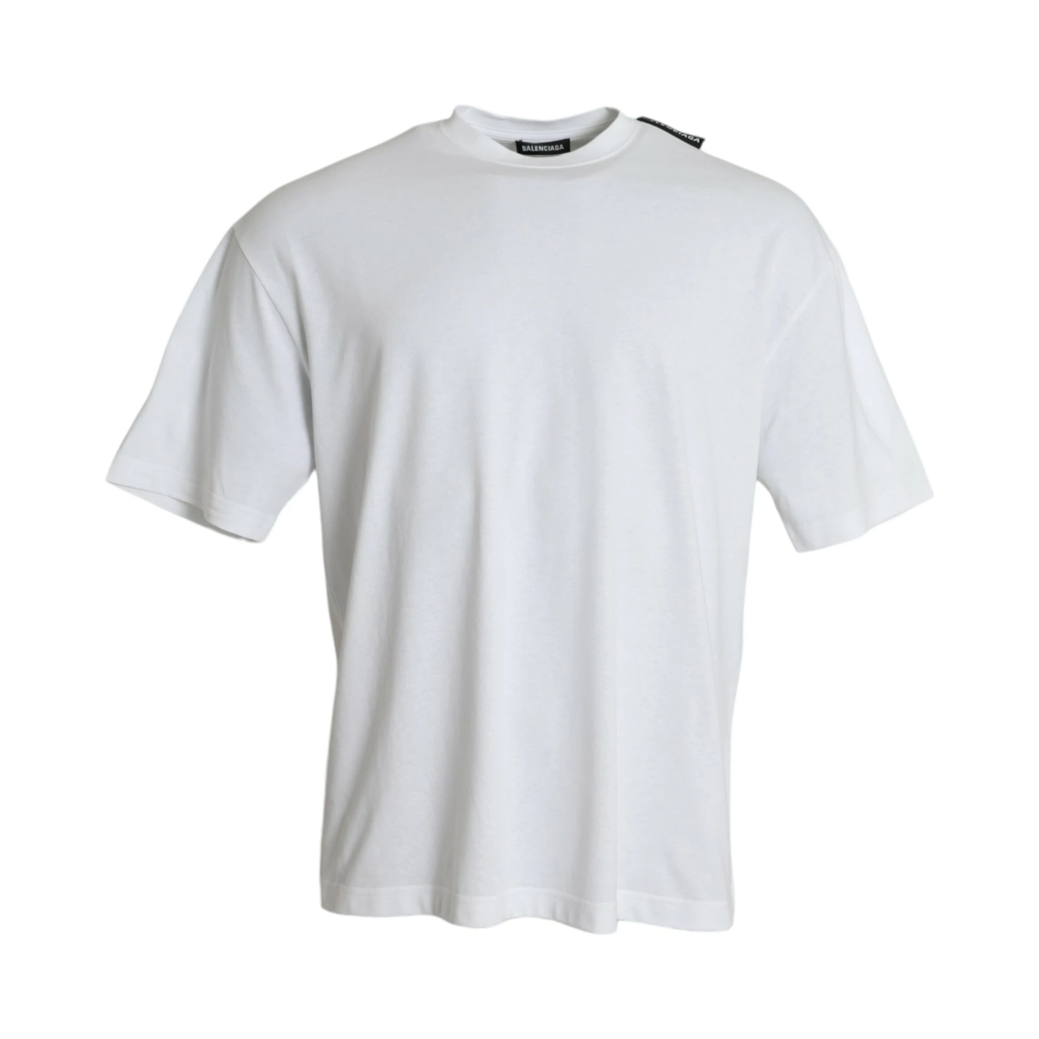 Off White Cotton Jersey Round Neck T-shirt