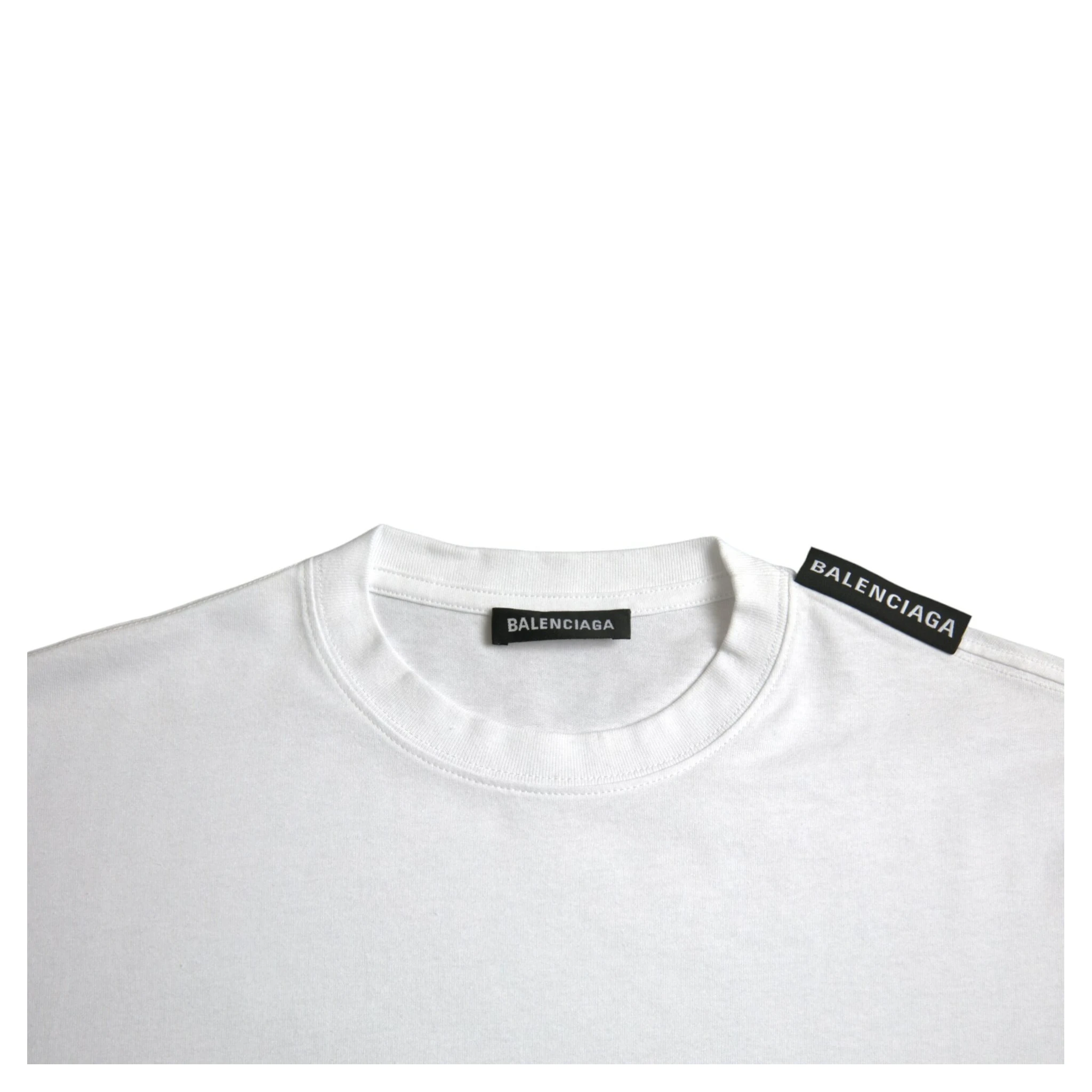 Off White Cotton Jersey Round Neck T-shirt
