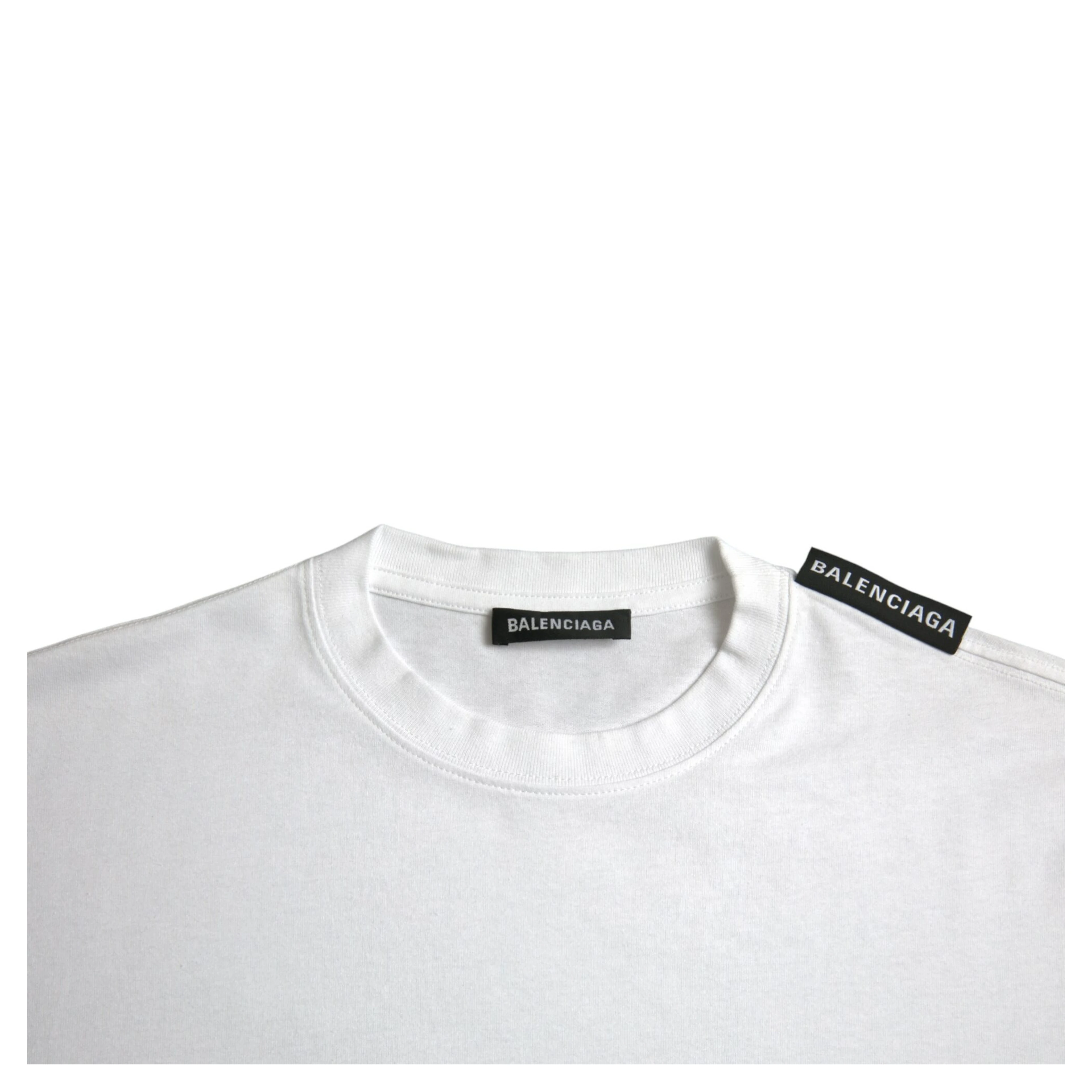 Off White Cotton Jersey Round Neck T-shirt