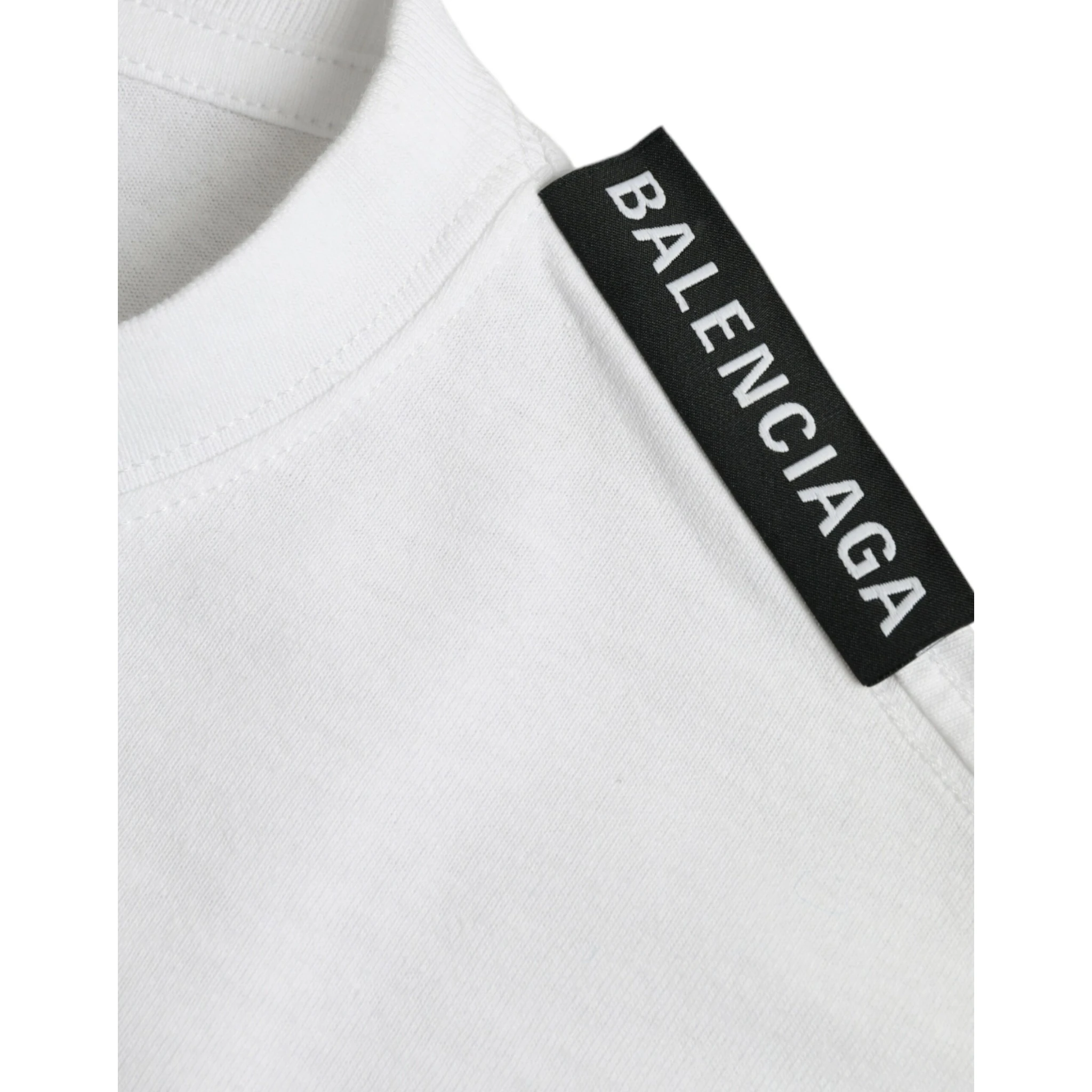 Off White Cotton Jersey Round Neck T-shirt