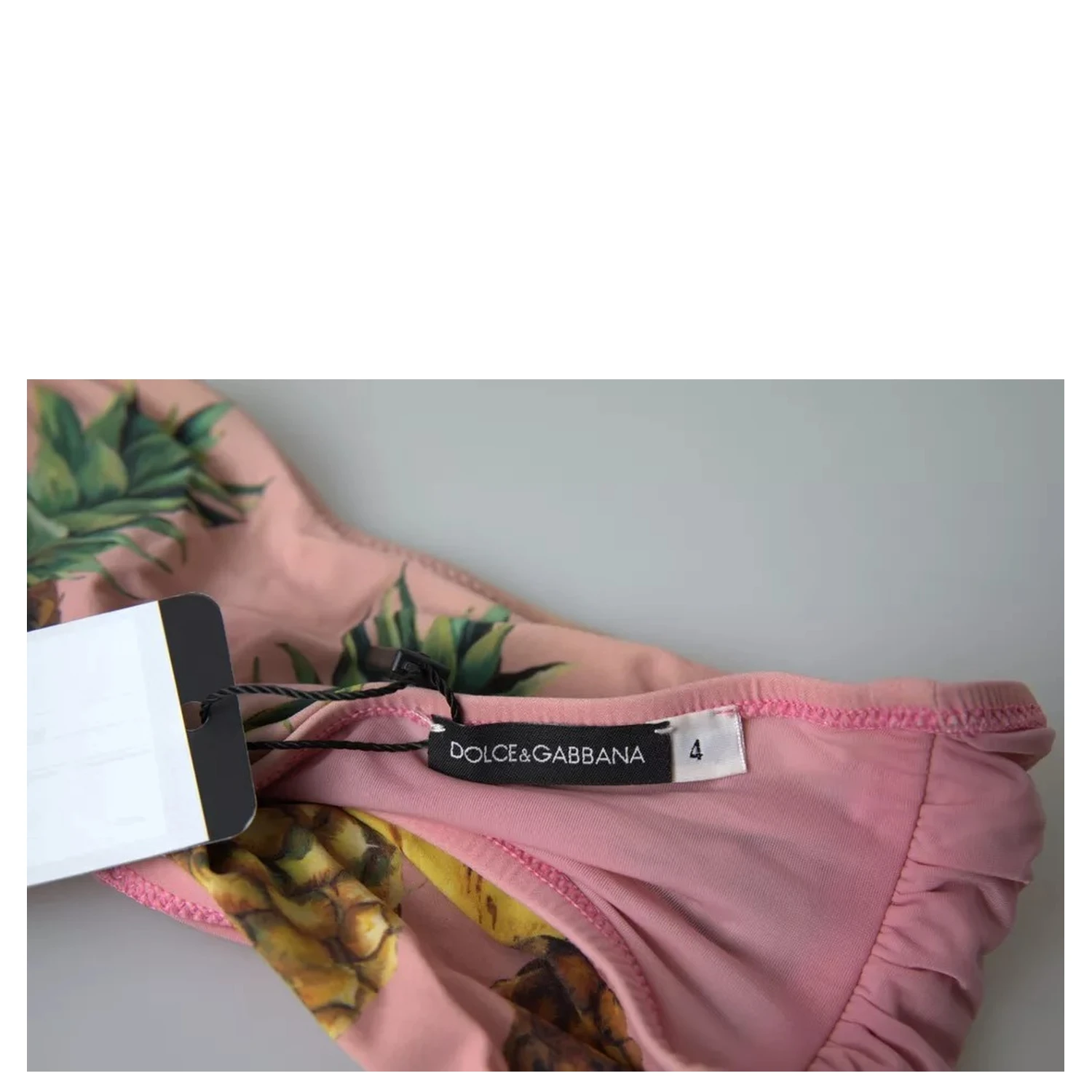 Pink Printed Beachwear Bikini Top Swimsuit