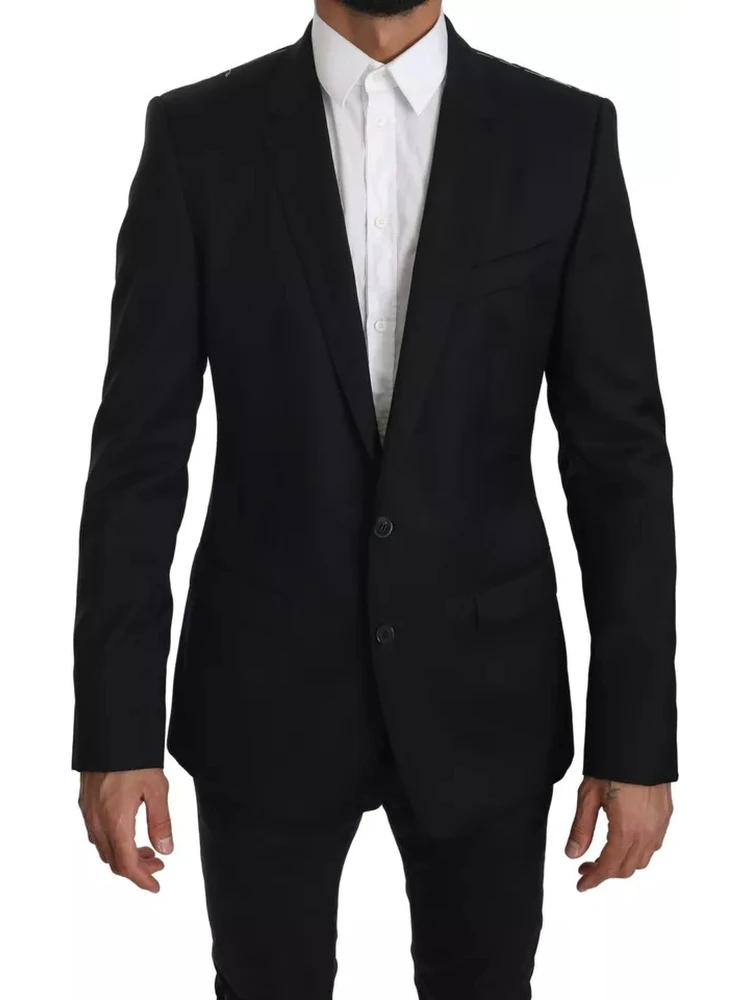 Black Slim Jacket Coat Blazer MARTINI