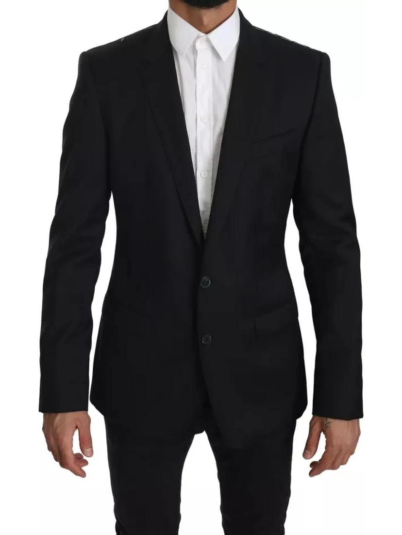 Black Slim Jacket Coat Blazer MARTINI