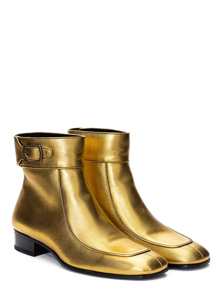 Gold Leather Ankle Boots alternative