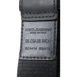 Black Green Logo Silver Metal Buckle Belt