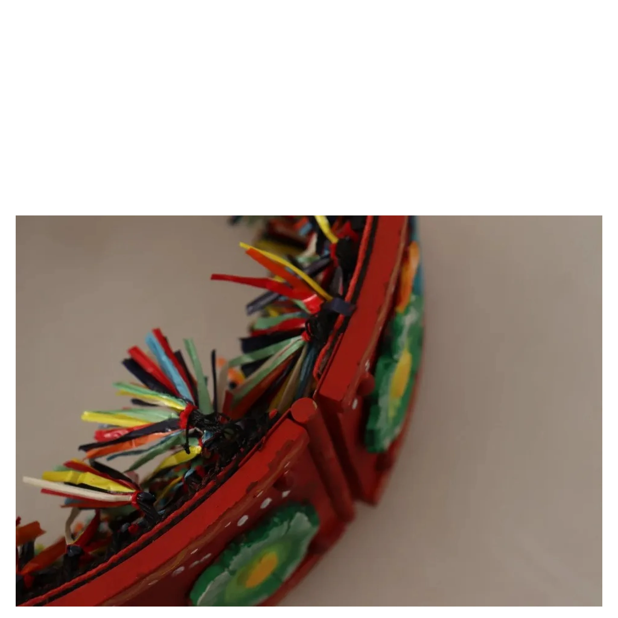 Multicolor Floral Wide Waist Carretto Belt