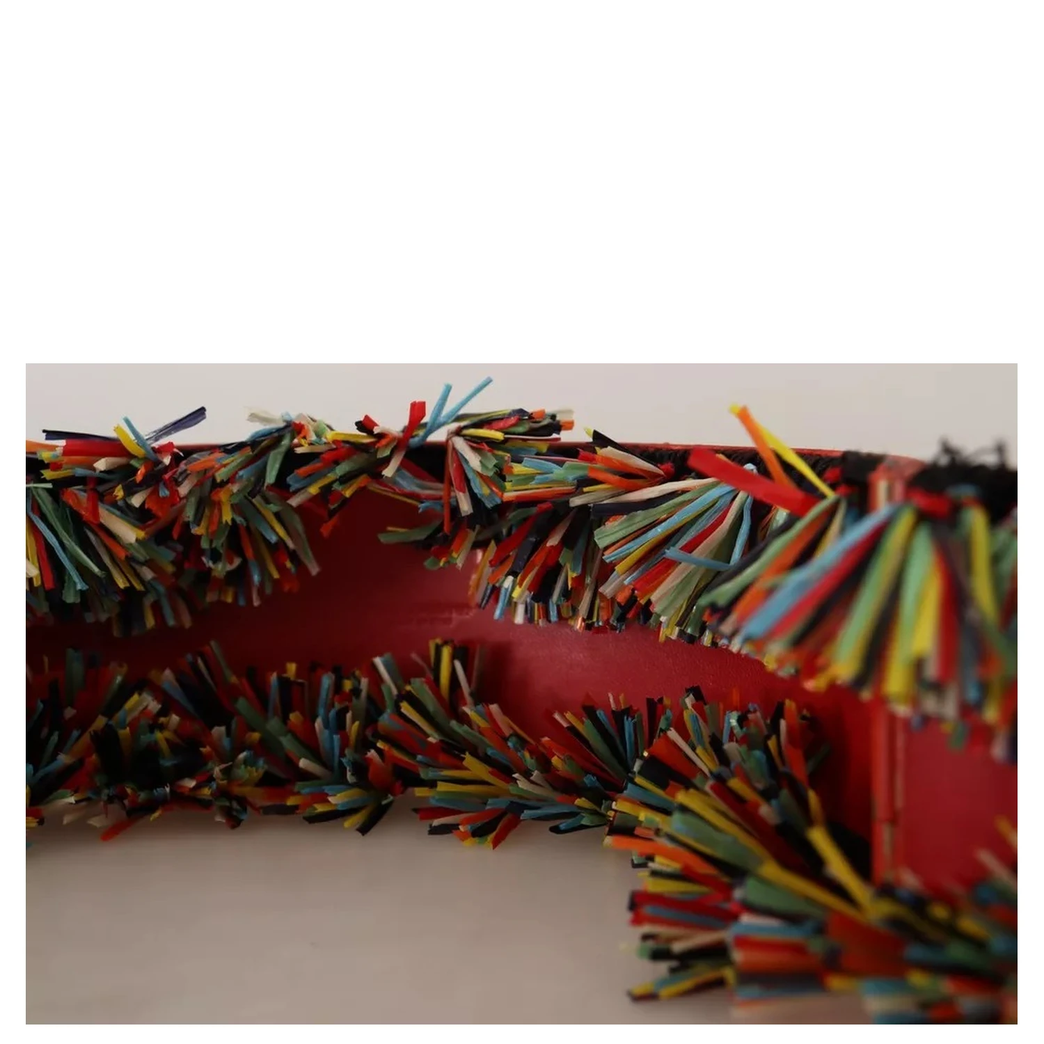 Multicolor Floral Wide Waist Carretto Belt
