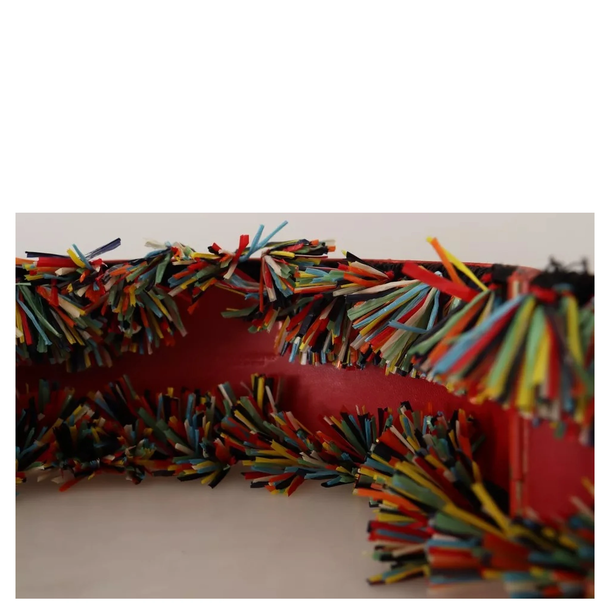 Multicolor Floral Wide Waist Carretto Belt