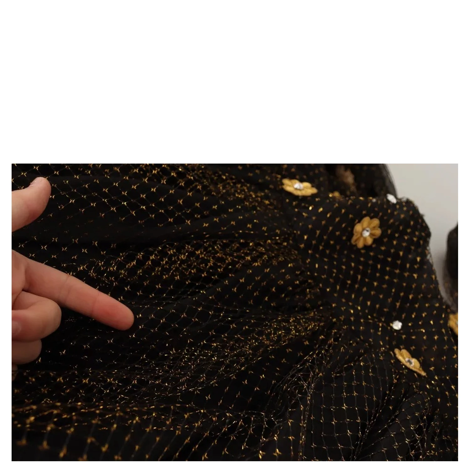 Black Crystal Floral Maxi Ball Gown Dress
