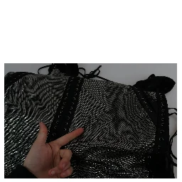 Black Crystals Lace Up Runway Gown Dress