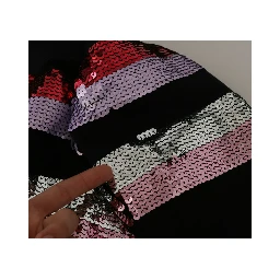DG Sequined Hooded Pullover Sweater