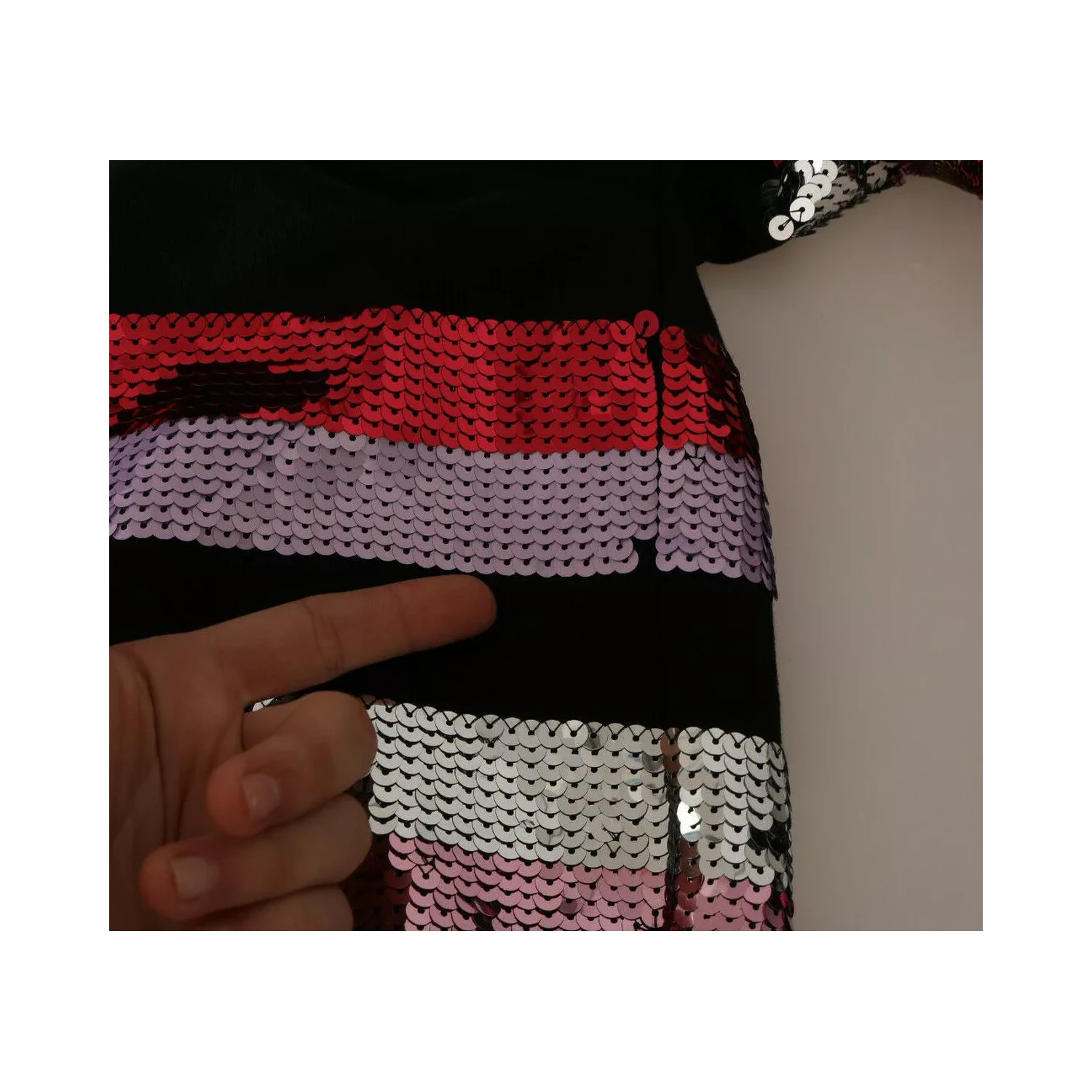 DG Sequined Hooded Pullover Sweater