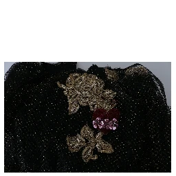 Black Gold Crystal Heart A-line Dress