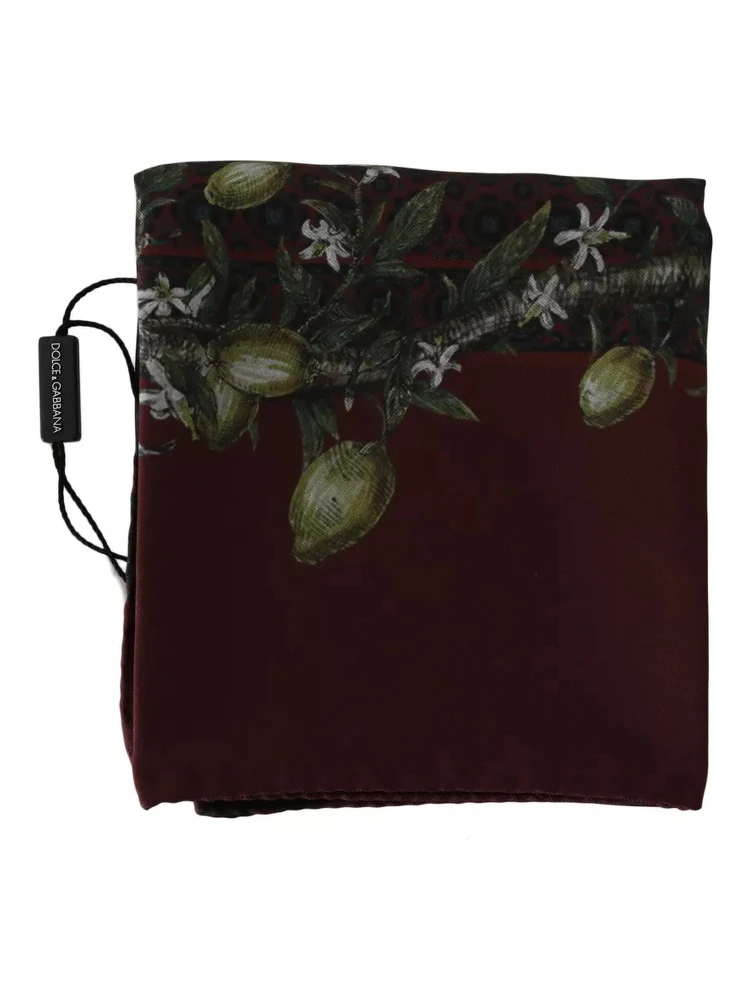 Bordeaux 100% Silk Floral Wrap Women Scarf