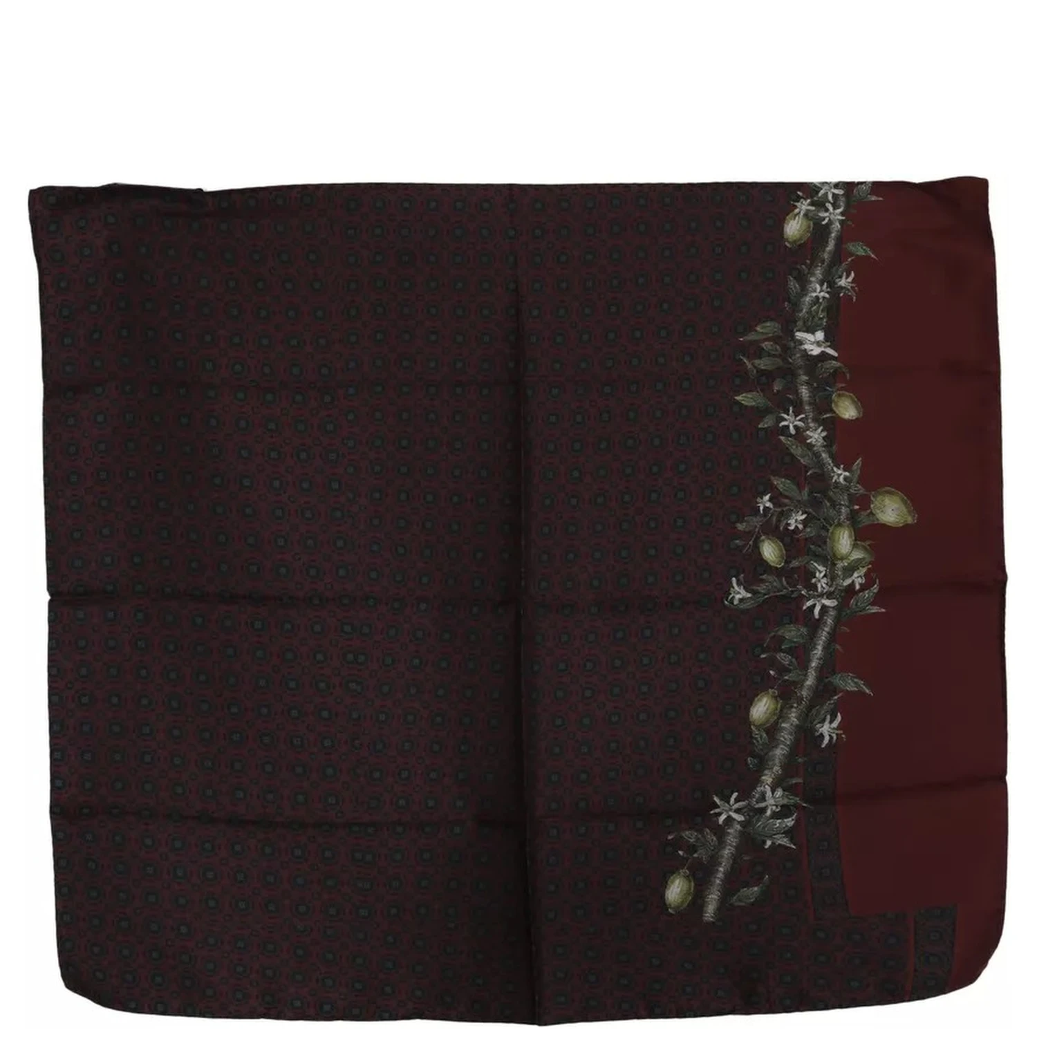 Bordeaux 100% Silk Floral Wrap Women Scarf
