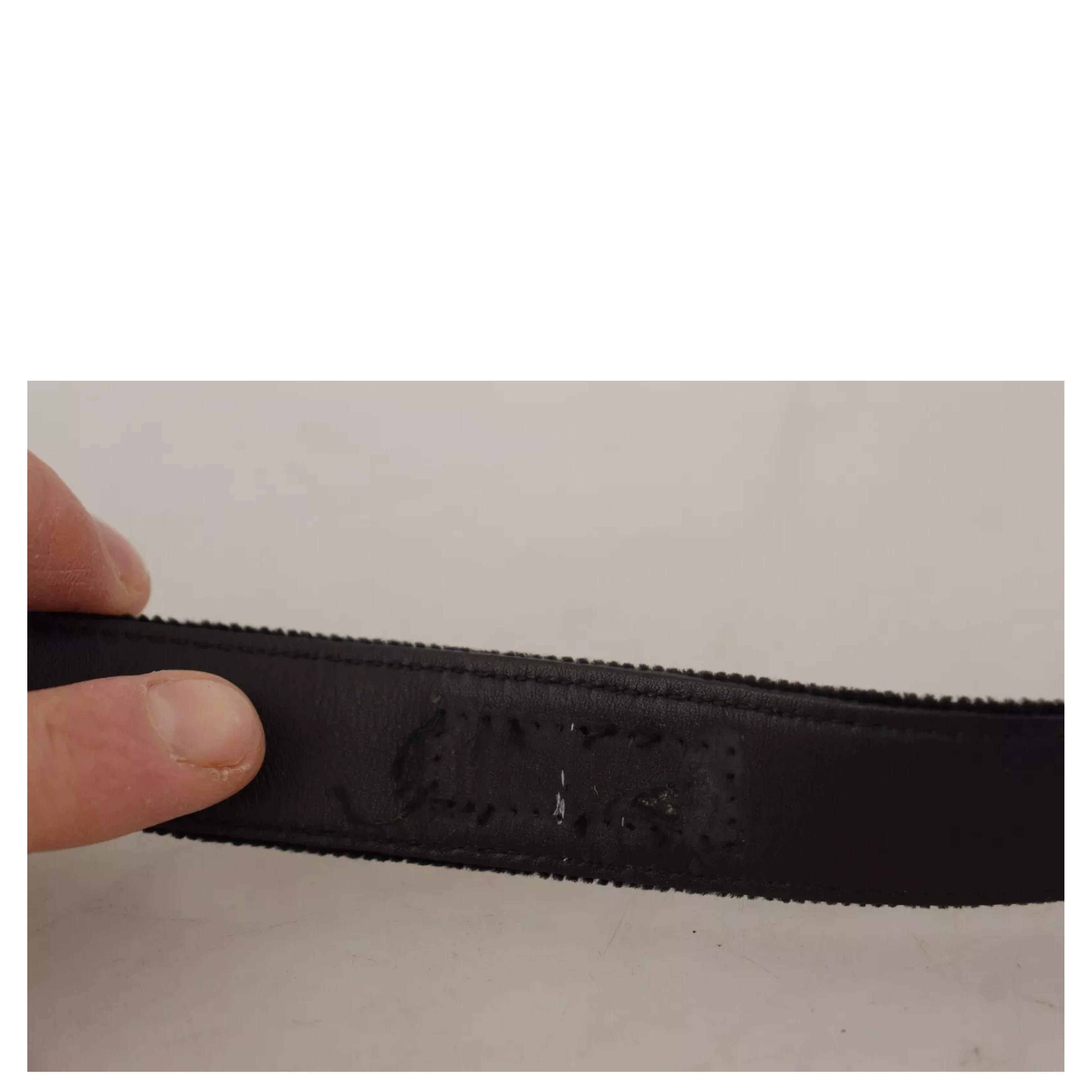 Black Classic Leather Silver Metal Buckle Belt